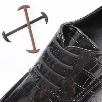 12 Pcs No Tie Shoelaces Silicone Elastic Shoe Laces Suitable For Men's And Women's Casual Leather Shoes Rubber Shoelace