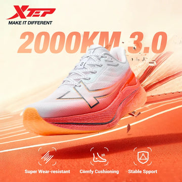 Xtep Men's Running Shoes 2000km 3.0 2026 Spring Lightweight Cushioned Wear-Resistant Training Jogging Sneakers 875119110032