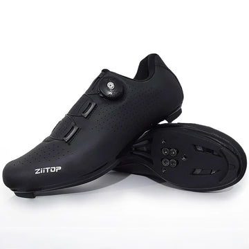 New Men Cycling Sports Shoes Outdoor MTB Shoes PU Leather Breathable Lightweight SPD Lock Shoes Women Racing Pedal Bicycle Shoes